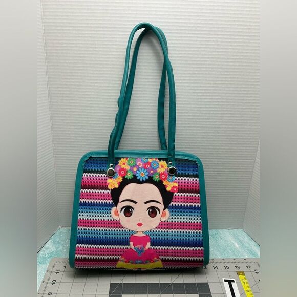 Colorful Graphic straw beach summerTote Bag - Picture 3 of 8